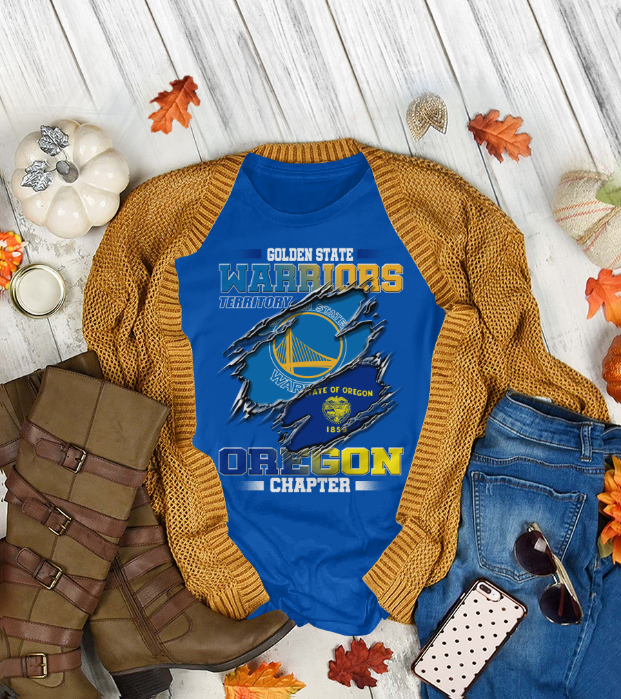 Golden State Warriors Territory State of Oregon Chapter 1859 T-Shirt