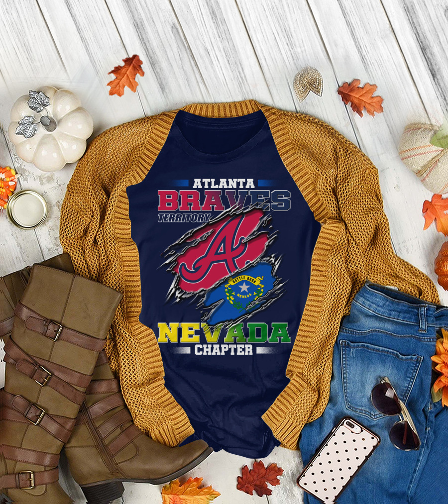 Atlanta Braves Territory Nevada Chapter Battle Born T-Shirt