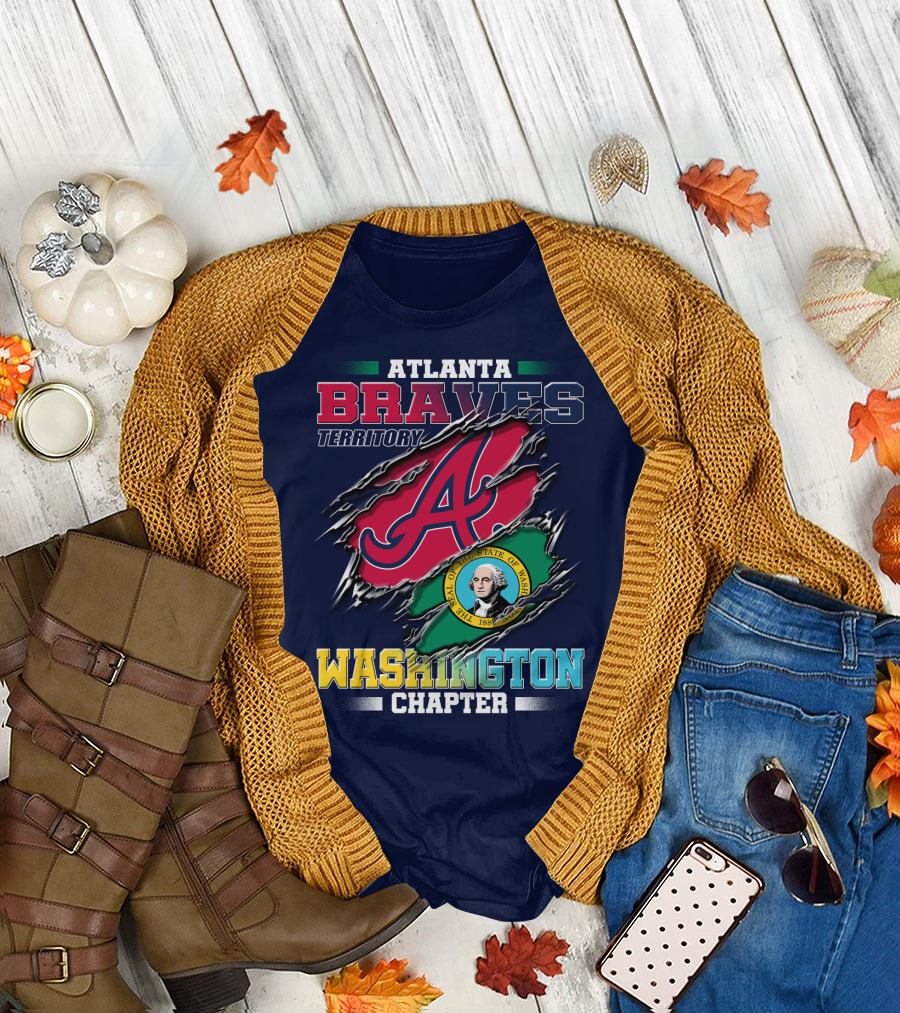 ATLANTA BRAVES TERRITORY WASHINGTON CHAPTER SEAL OF THE STATE OF WASHINGTON 1889 T-Shirt