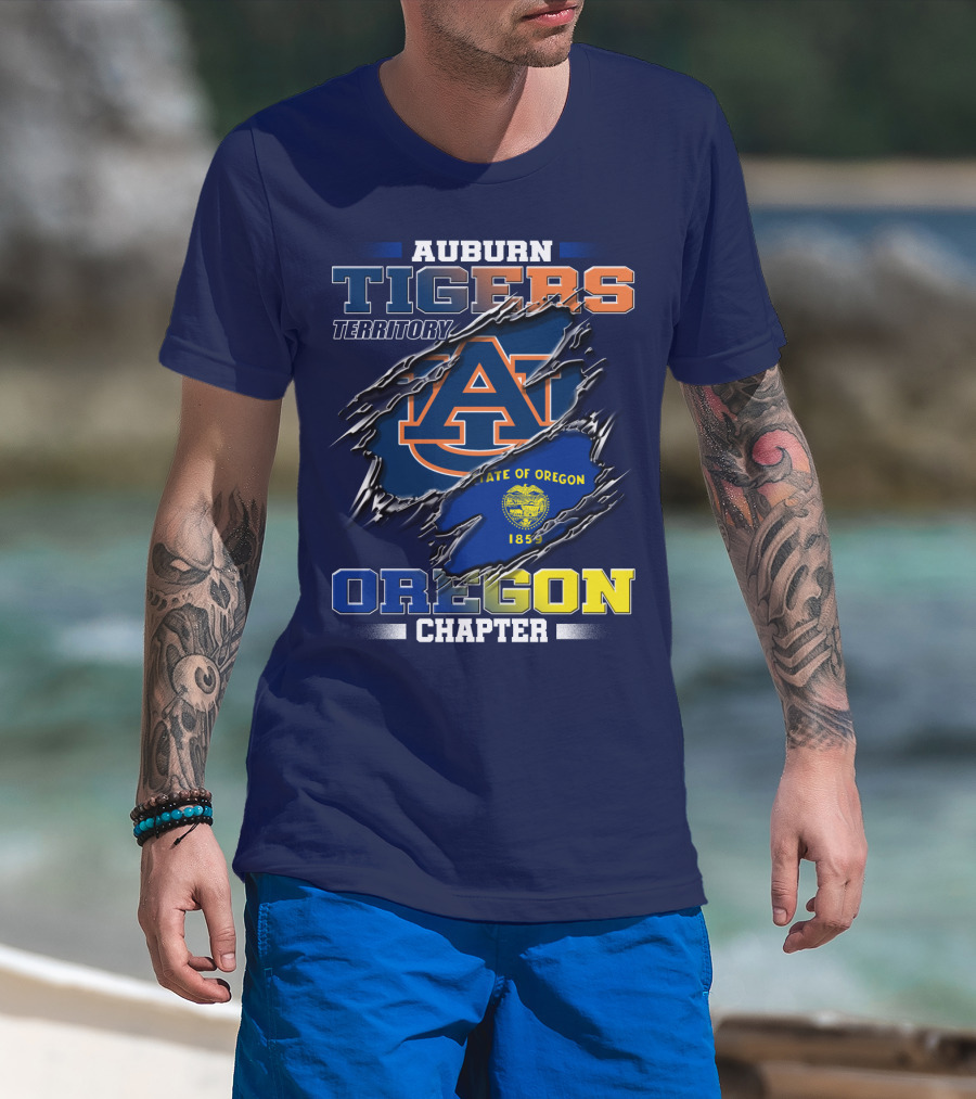 Auburn Tigers Territory Oregon Chapter State Of Oregon Seal T-Shirt