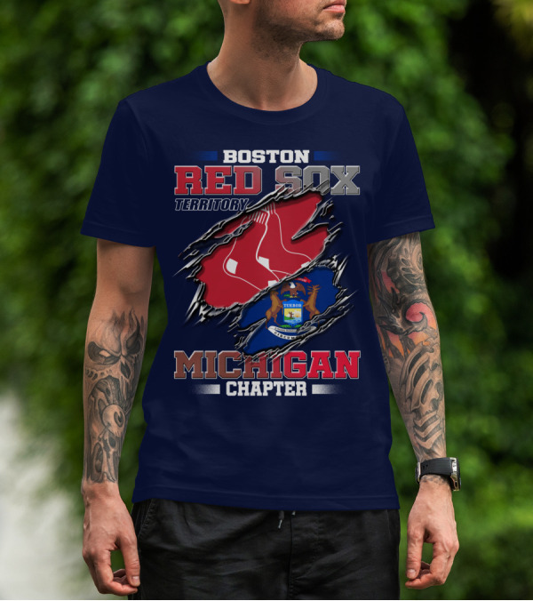 Boston Red Sox Territory Michigan Chapter T-Shirt