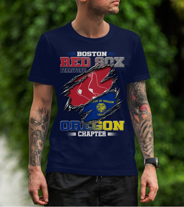Boston Red Sox Territory State Of Oregon Chapter T-Shirt