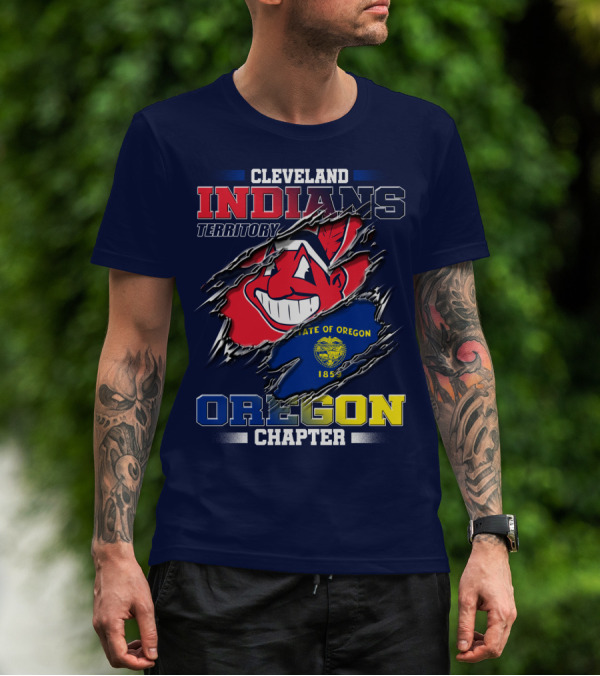 Cleveland Indians Territory Oregon Chapter State Of Oregon 1859 T-Shirt