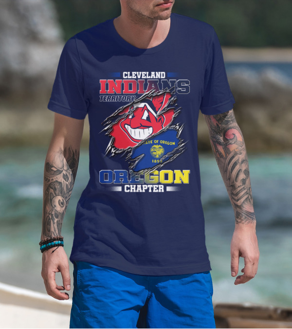 Cleveland Indians Territory Oregon Chapter State Of Oregon 1859 T-Shirt