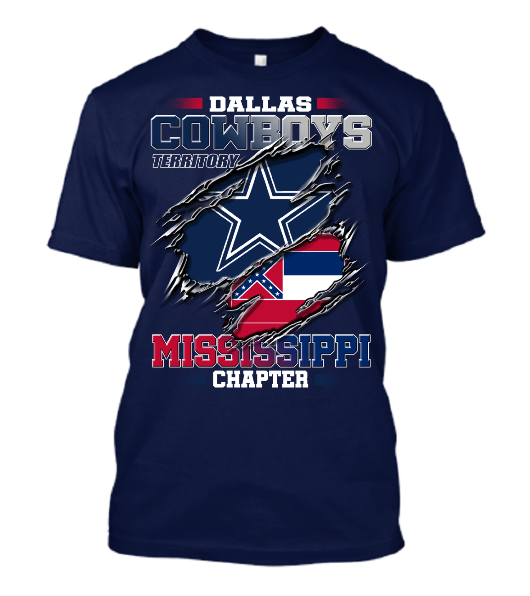 Dallas Cowboys Territory Mississippi Chapter T-Shirt