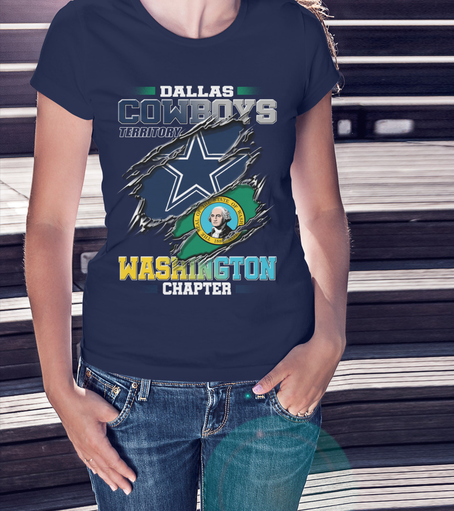 Dallas Cowboys Territory Washington Chapter Seal Of The State Of Washington T-Shirt