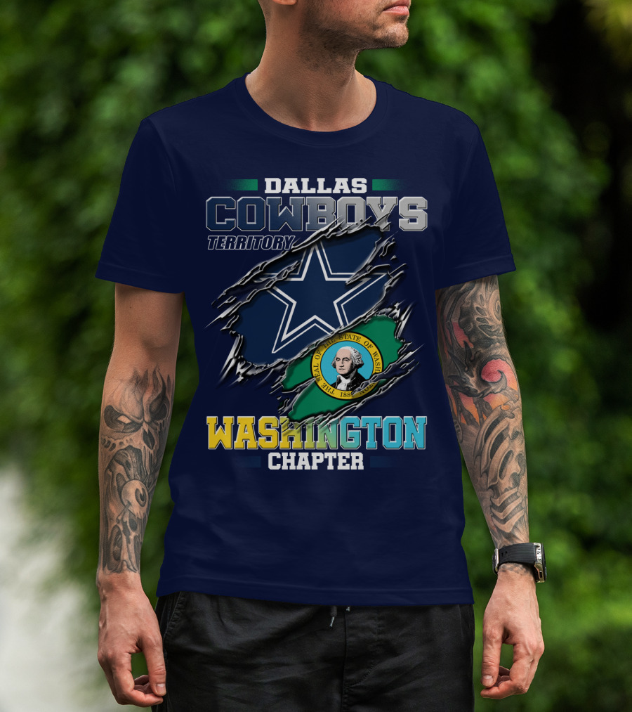 Dallas Cowboys Territory Washington Chapter Seal Of The State Of Washington T-Shirt