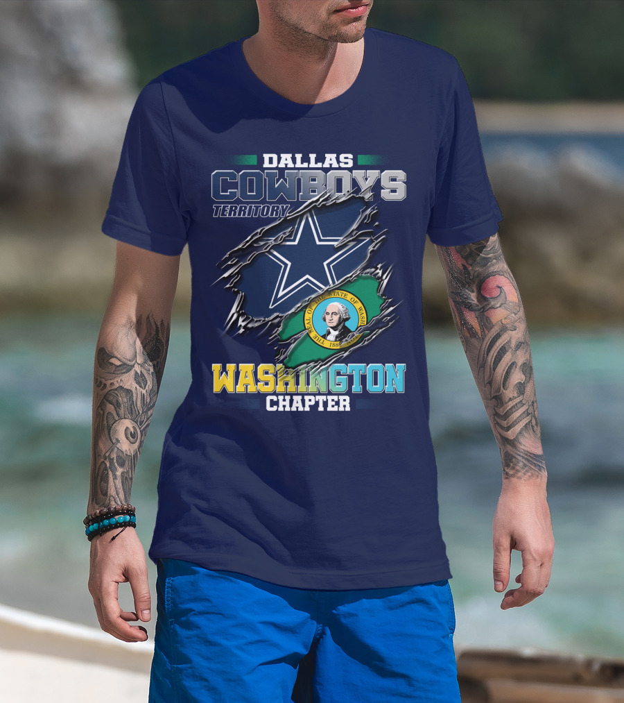 Dallas Cowboys Territory Washington Chapter Seal Of The State Of Washington T-Shirt