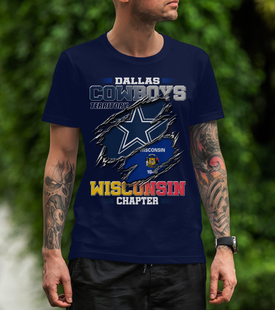 Dallas Cowboys Territory Wisconsin Chapter 1848 T-Shirt