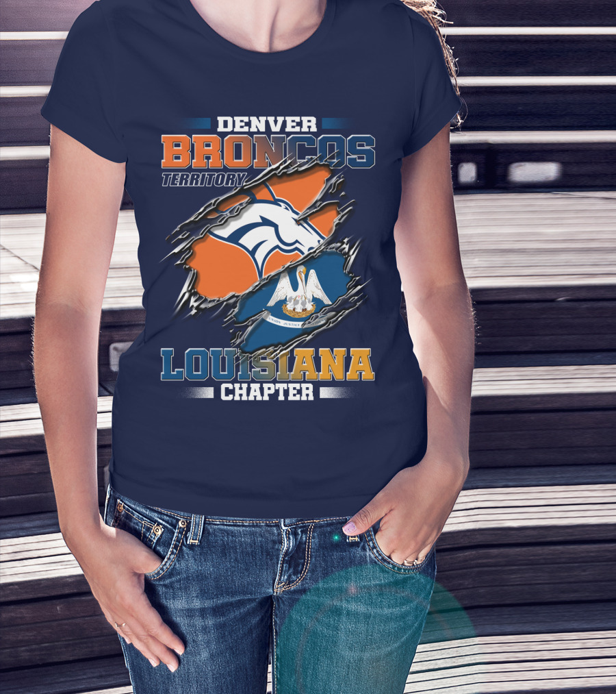 Denver Broncos Territory Louisiana Chapter T-Shirt