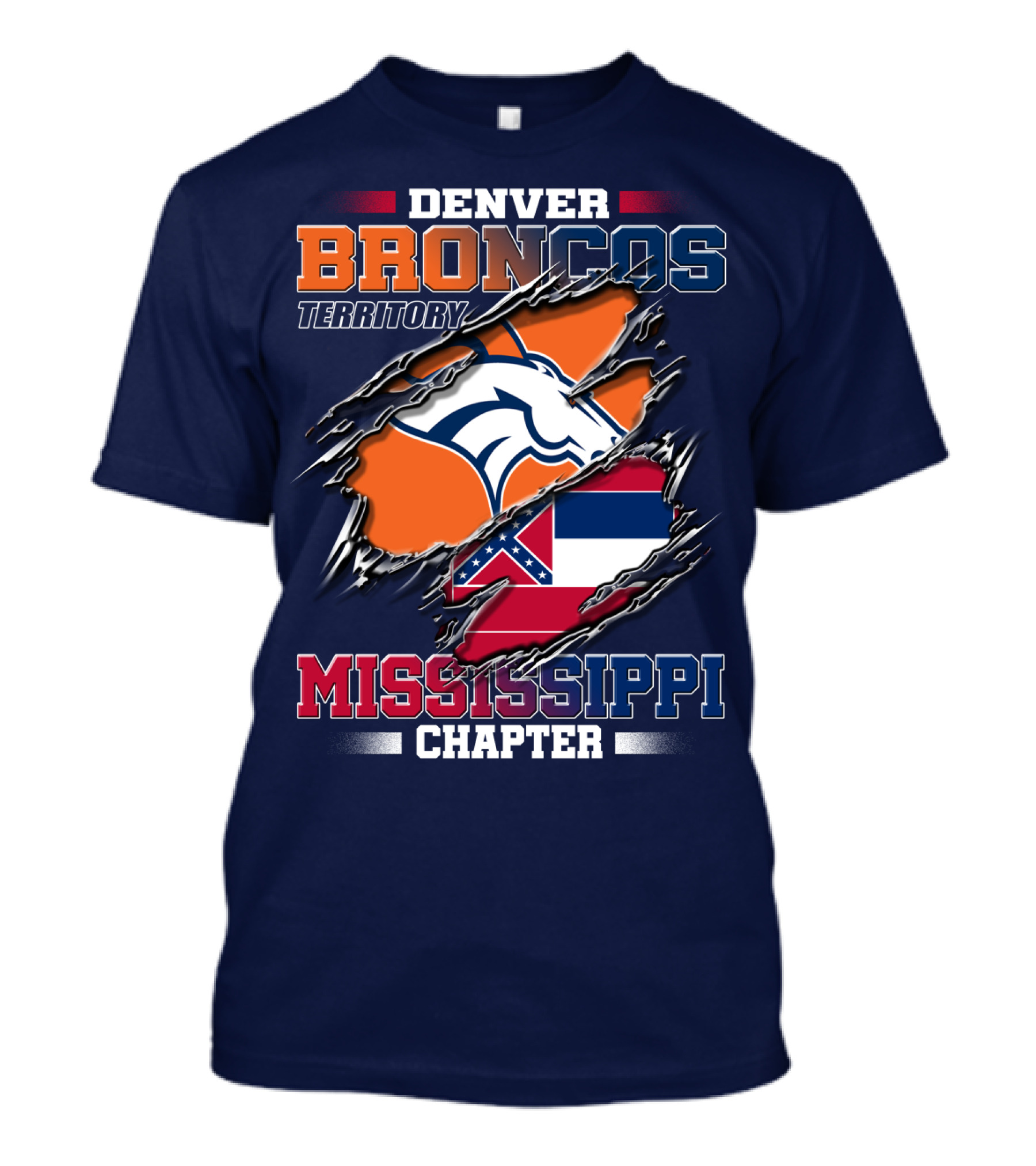 Denver Broncos Territory Mississippi Chapter T-Shirt