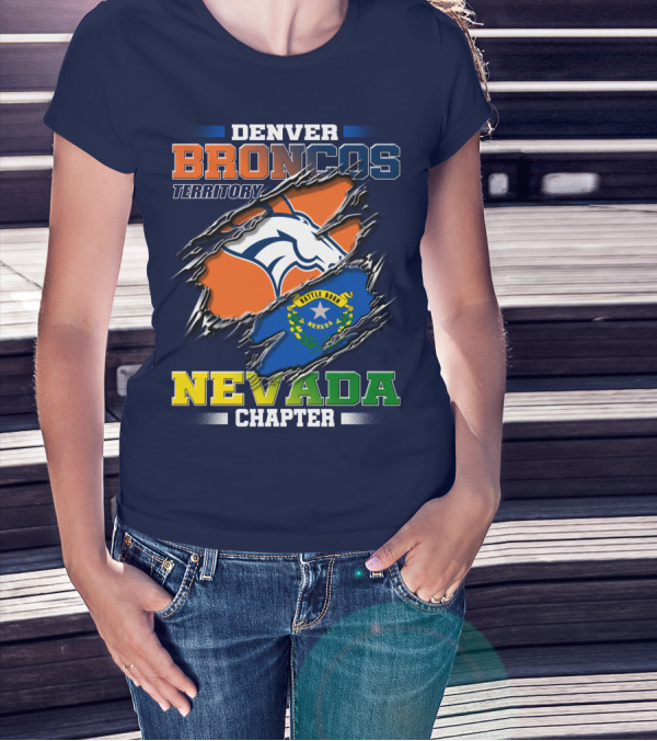 Denver Broncos Territory Nevada Chapter Battle Born T-Shirt