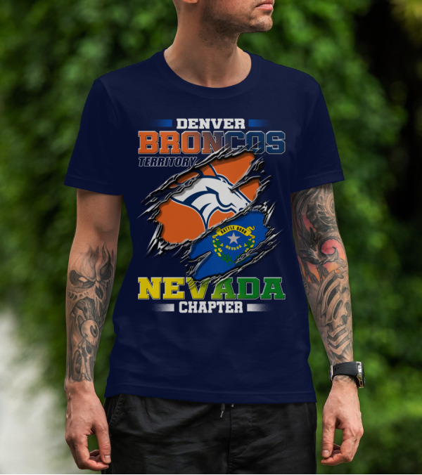 Denver Broncos Territory Nevada Chapter Battle Born T-Shirt