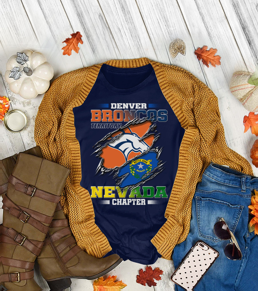 Denver Broncos Territory Nevada Chapter Battle Born T-Shirt