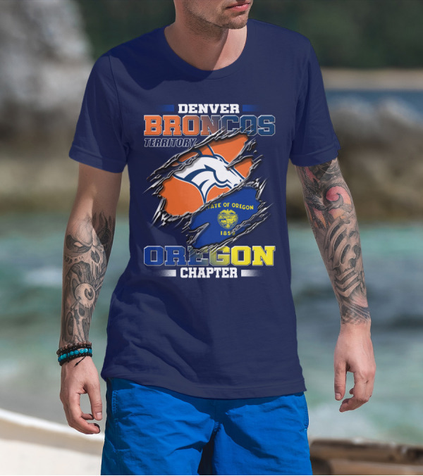 Denver Broncos Territory Oregon Chapter State Of Oregon 1859 T-Shirt