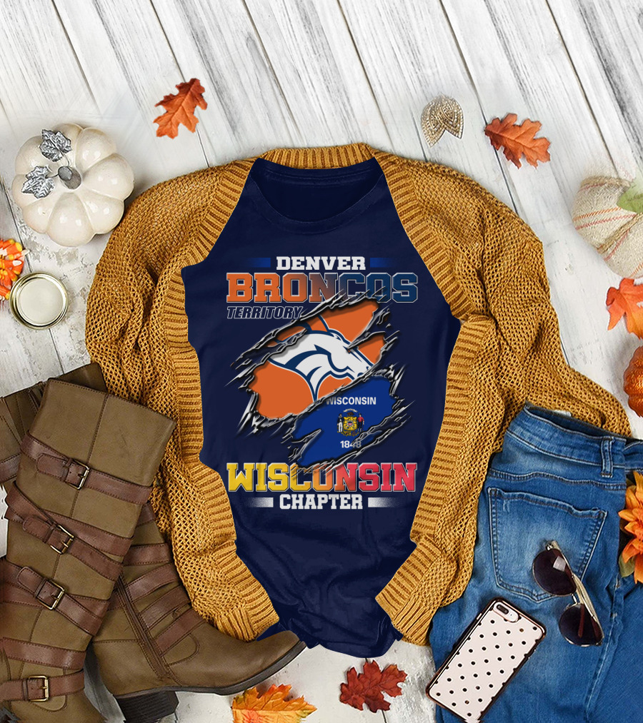 Denver Broncos Territory Wisconsin Chapter 1848 T-Shirt
