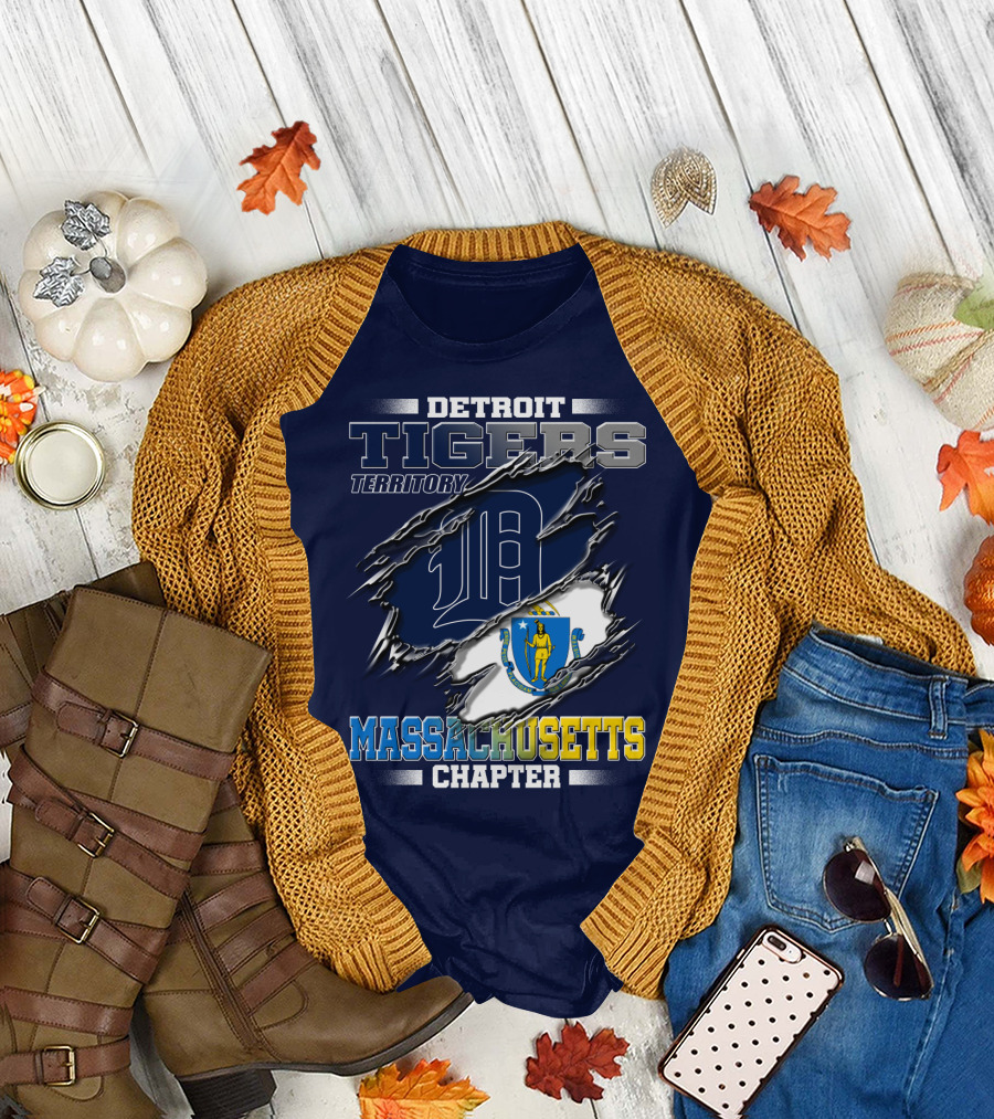 Detroit Tigers Territory Massachusetts Chapter T-Shirt