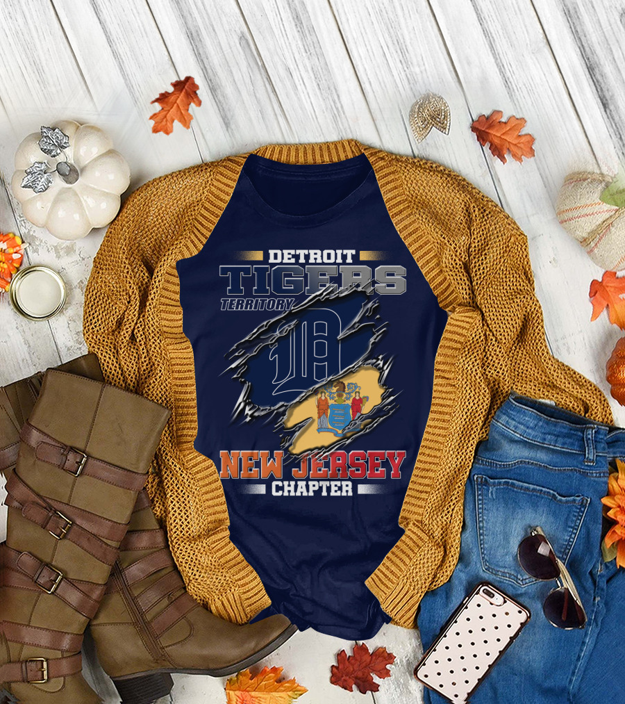 Detroit Tigers Territory New Jersey Chapter T-Shirt