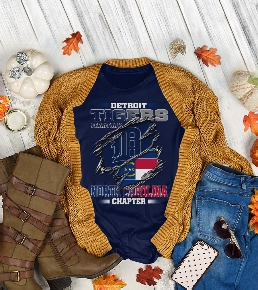 Detroit Tigers Territory North Carolina Chapter T-Shirt