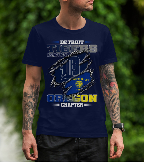 Detroit Tigers Territory Oregon Chapter State Of Oregon 1859 T-Shirt