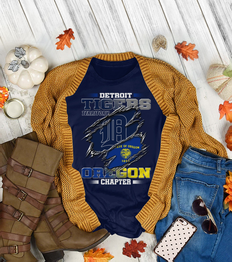 Detroit Tigers Territory Oregon Chapter State of Oregon 1859 T-Shirt
