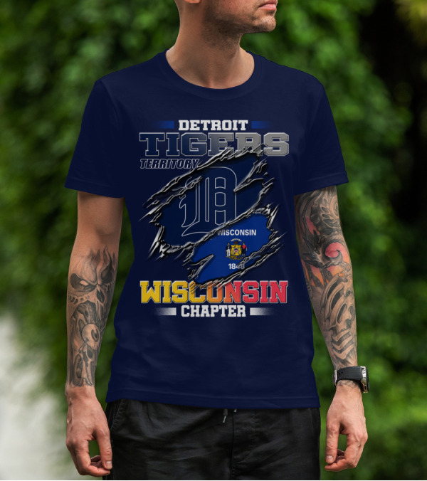 Detroit Tigers Territory Wisconsin Chapter 1848 T-Shirt