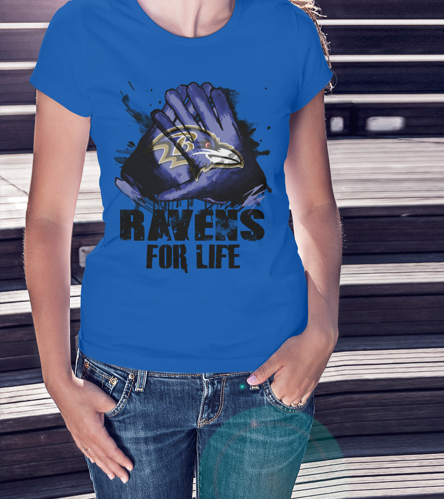 Baltimore Ravens For Life Fan Gear T-Shirt