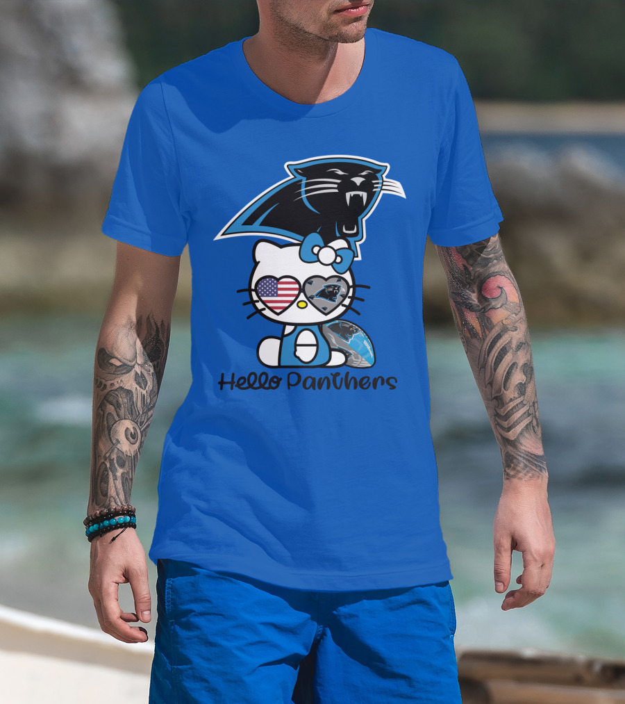 Hello Panthers Carolina Panthers Football T-Shirt