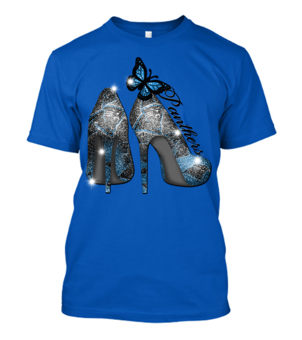 Panthers High Heels With Butterfly Accents T-Shirt