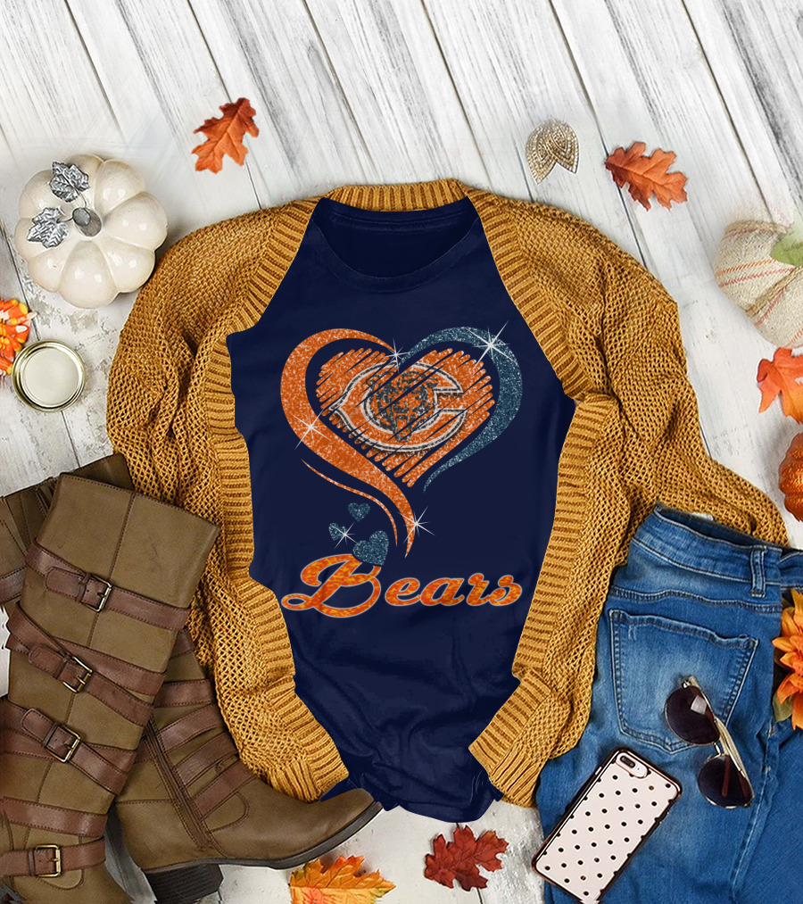 Bears Heart With Chicago Bears T-Shirt