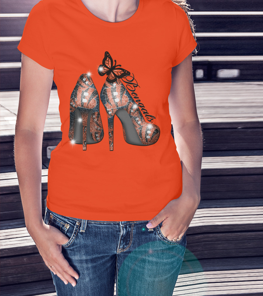 Bengals High Heels Butterfly T-Shirt