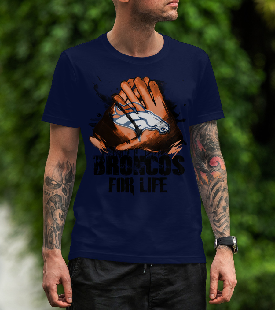 Broncos For Life Denver Broncos Glove T-Shirt