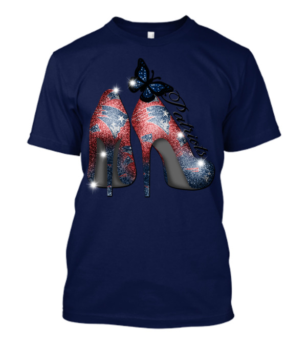 Patriots High Heels Design With Butterfly T-Shirt