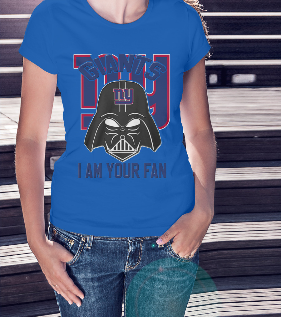 Giants Ny I Am Your Fan Darth Vader Helmet T-Shirt