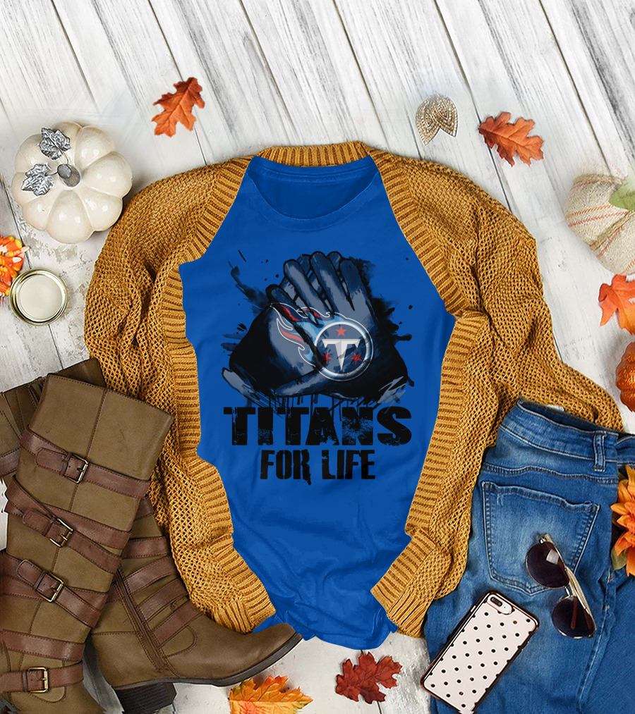 Titans For Life Tennessee Titans Logo Paint Splash T-Shirt