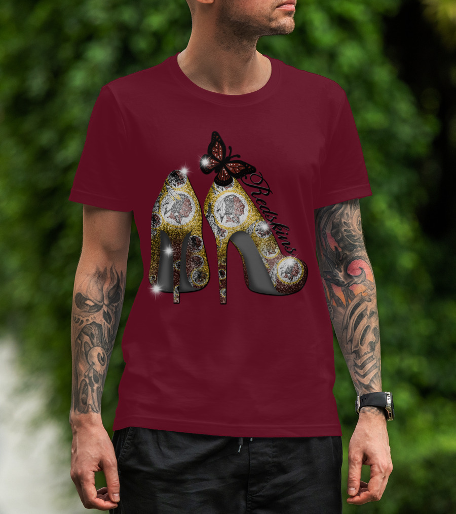 Redskins High Heels And Butterfly Sparkle T-Shirt