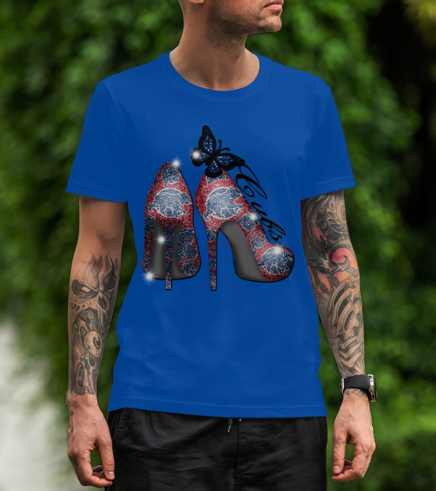 Cubs High Heels With Butterfly Accent T-Shirt