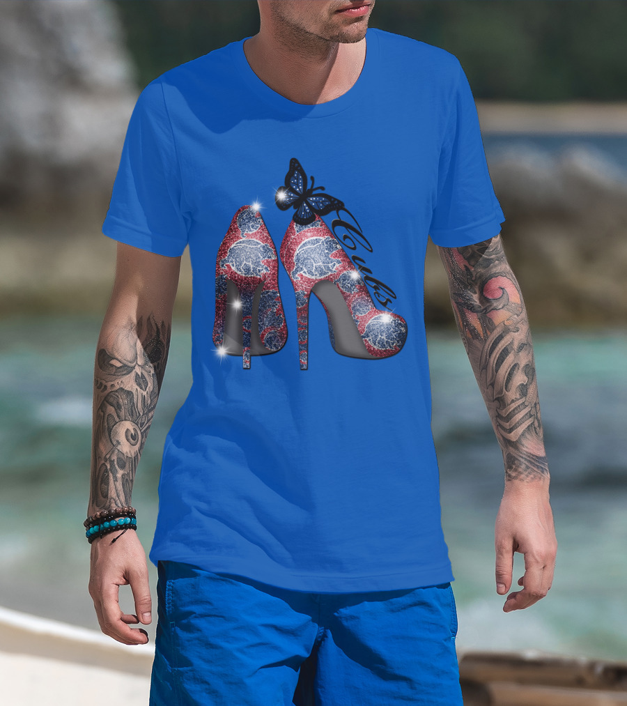 Cubs High Heels With Butterfly Accent T-Shirt
