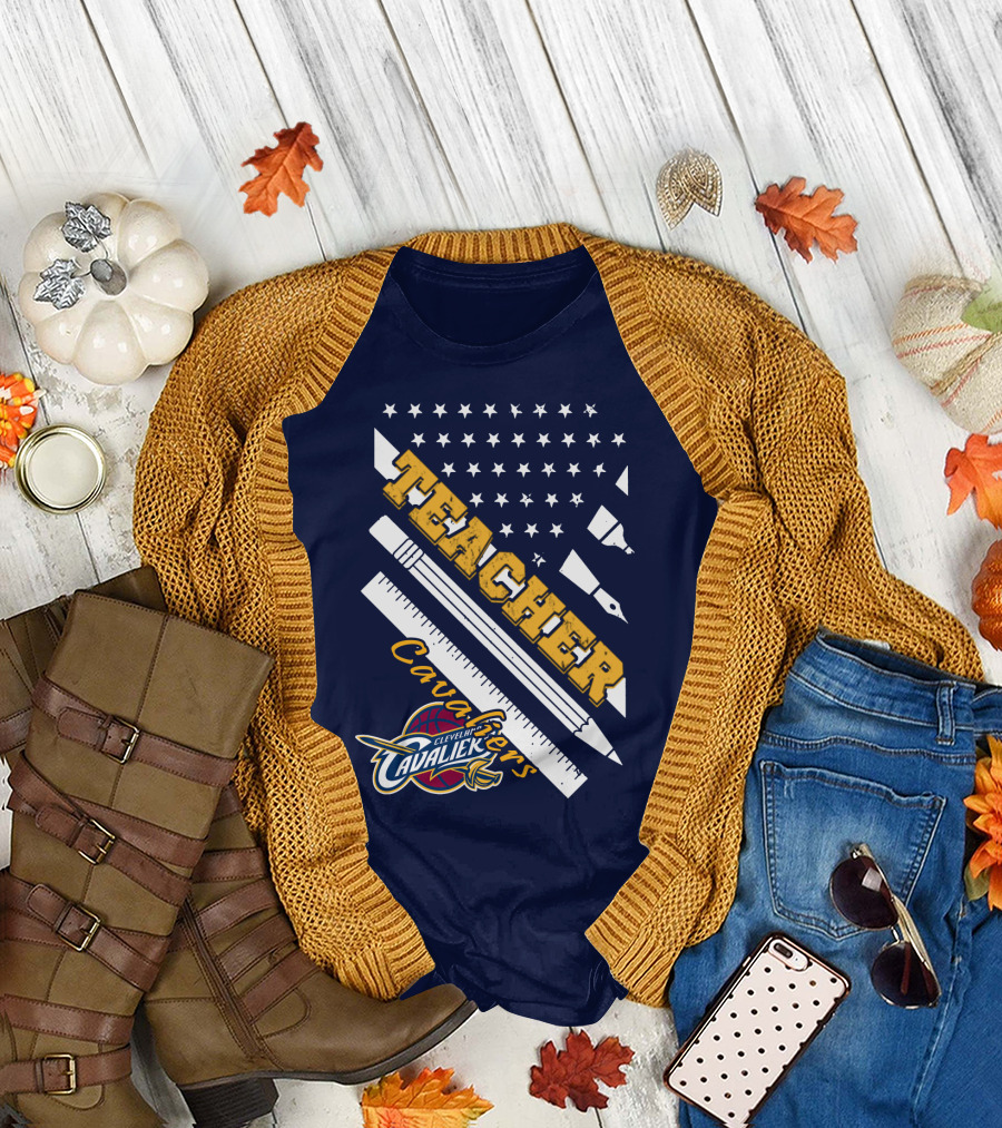 Cleveland Cavaliers Teacher Ruler Pen Stars T-Shirt