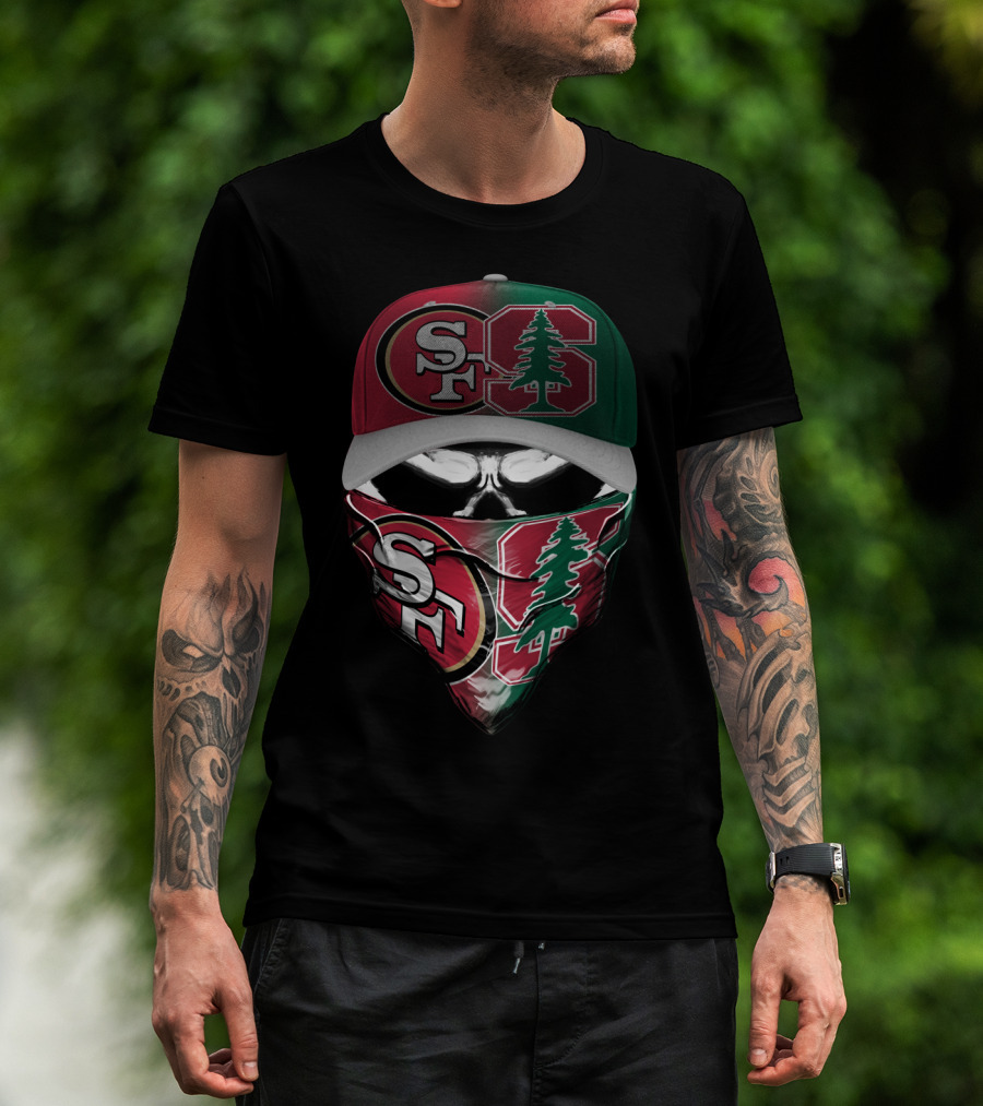 San Francisco Sf Stanford Tree Masked Skull Skum T-Shirt