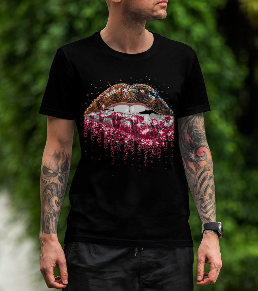 Usa Flag Lips With Playboy Bunny Pattern 007 T-Shirt