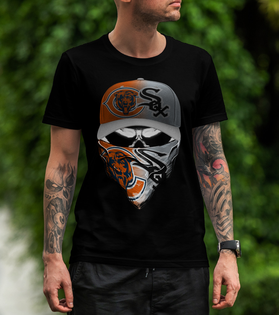 Chicago Bears White Sox Crossover Mask And Cap T-Shirt