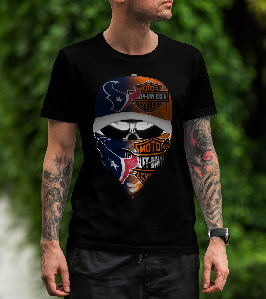 Houston Texans Harley Davidson Crossover Fan Gear T-Shirt