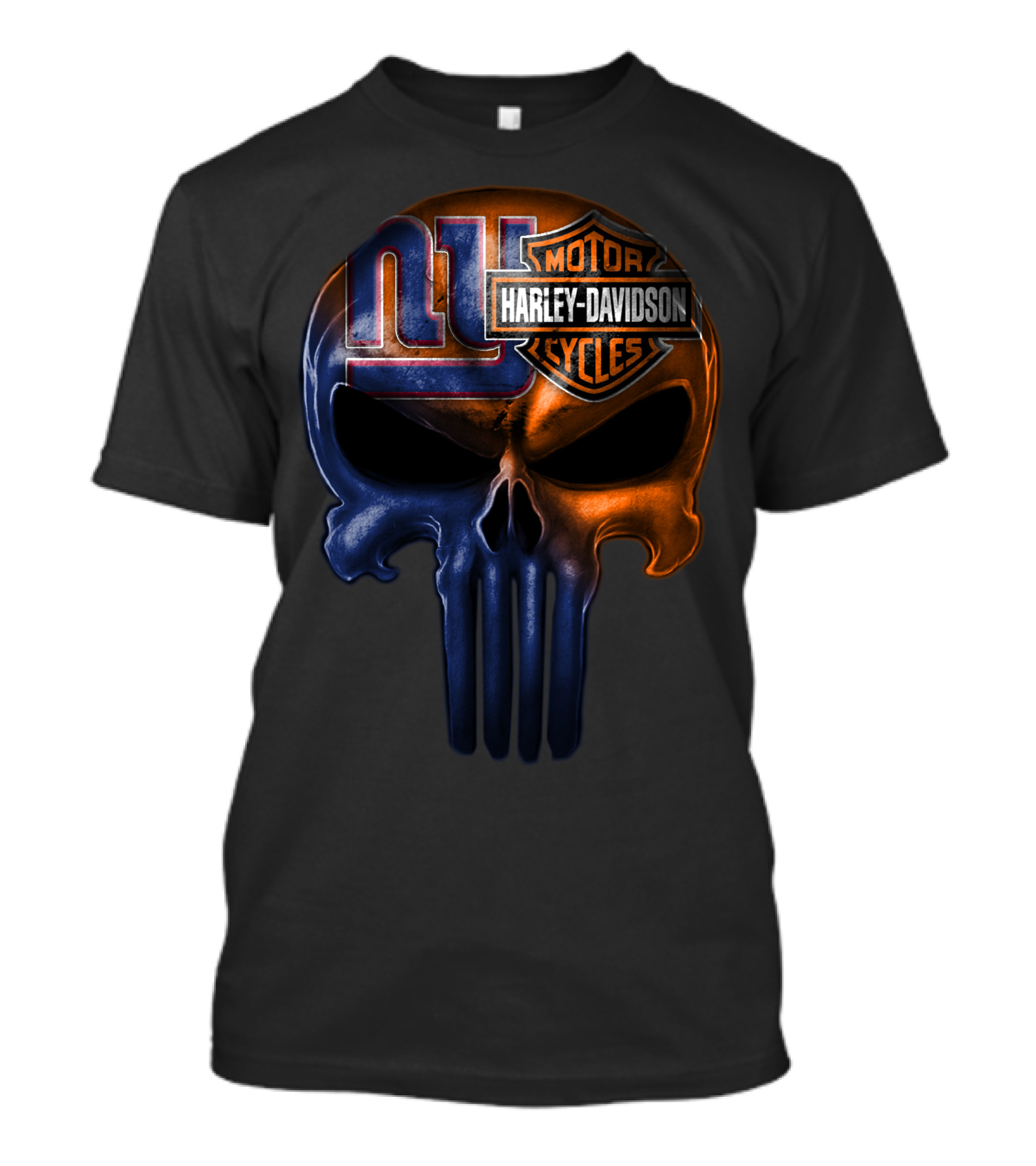 Ny Giants Harley Davidson Punisher Skull 23Hl T-Shirt