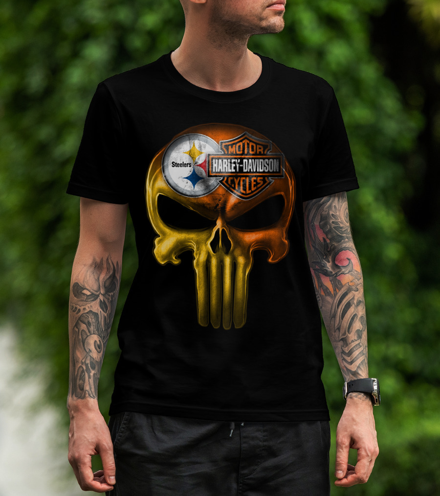 Steelers Harley Davidson Skull 27Hl T-Shirt
