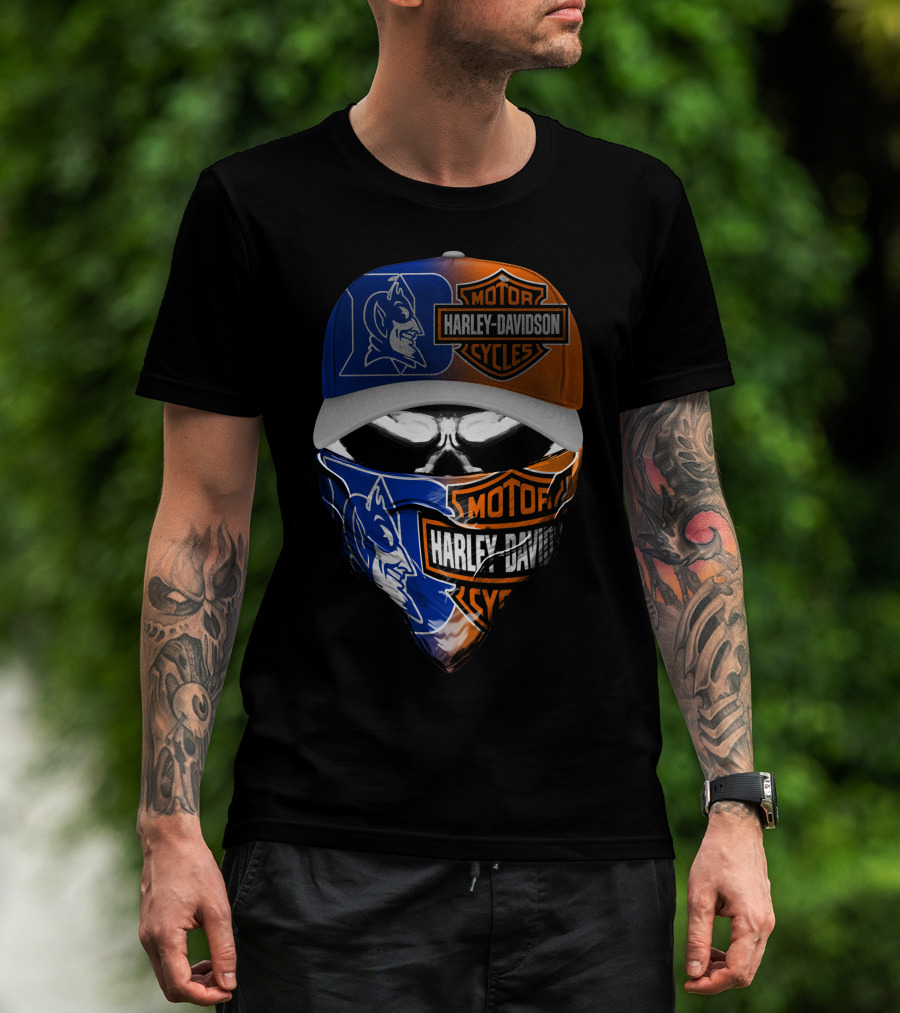 Harley Davidson Motor Cycles Duke Blue Devils T-Shirt