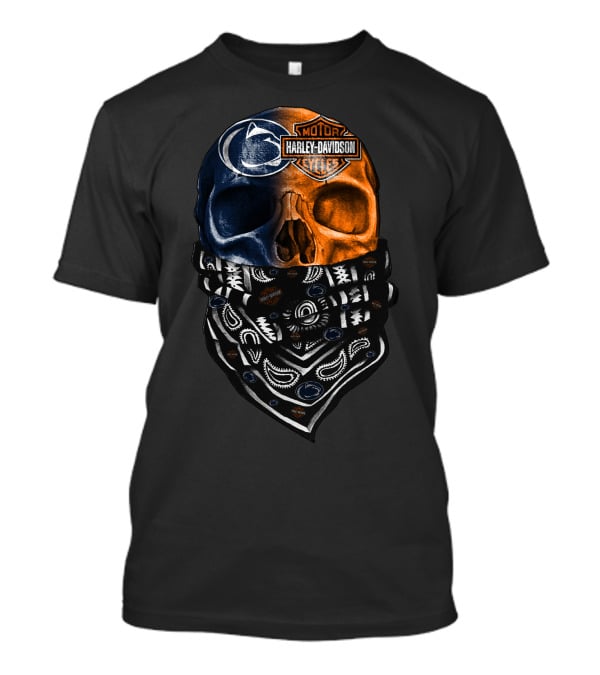 Harley Davidson Penn State Skull Bandana T-Shirt