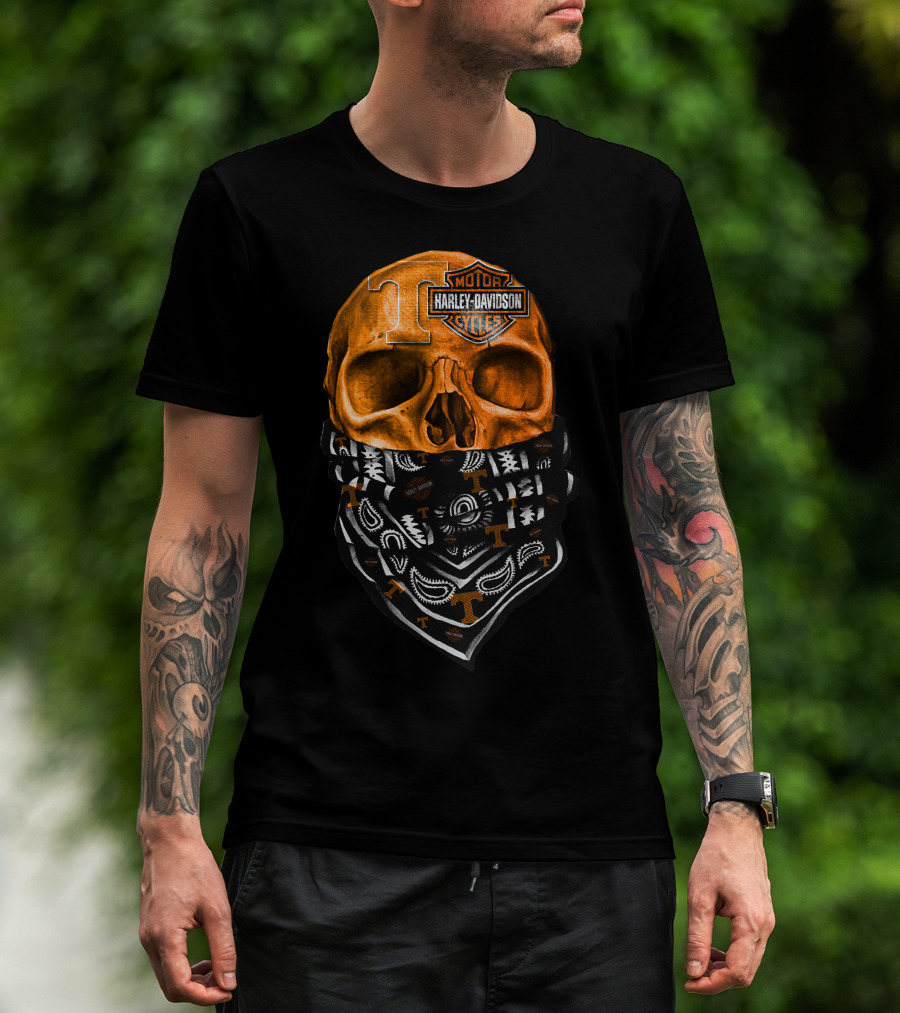 Tennessee Harley Davidson Skull Bandana T-Shirt