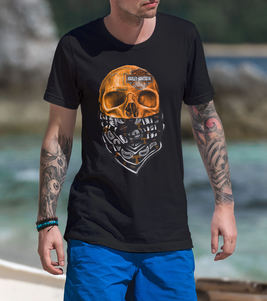 Tennessee Harley Davidson Skull Bandana T-Shirt