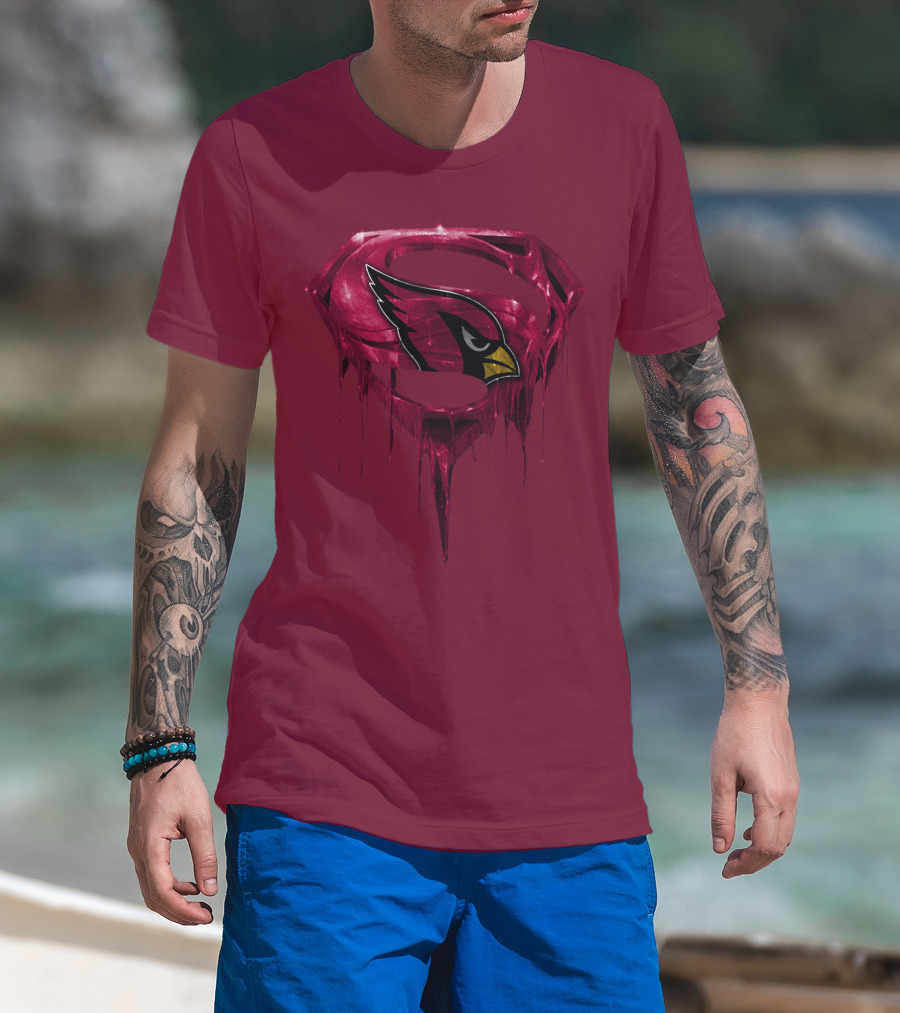 Arizona Cardinals Dripping Superman T-Shirt